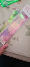 Aceite de Flujo de arena reglas marcapáginas Kawaii chica láser dibujo plantilla de coser encaje gobernante de papelería de la Escuela de la Oficina