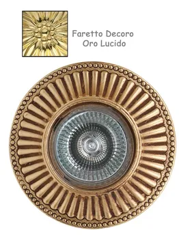 

Recessed downlight classic metal treated in electroplating gold decoration shiny