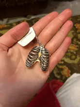 Collar de pecho anatómico para hombre, jaula de costilla humana, esqueleto colgante, moda novedosa, joyería de biología médica Vintage para hombre 2019