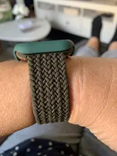 Correa trenzada de nailon elástico para Apple Watch, correa de nailon elástico para Apple Watch de 44mm, 40mm, 42mm y 38mm + funda de PC iWatch series 6 5 4 3 se