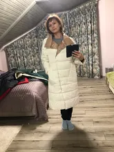 FTLZZ-Chaqueta larga de plumón de pato de doble cara para mujer, Parkas cálidas con doble botonadura, prendas de vestir para nieve, Invierno 90%