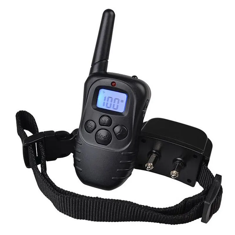 Electric Dog Training Collar Pet Remote Control with LCD Display Shock Vibration Sound Pet Puppy Anti barking Stop Bark|Training Collars| - AliExpress