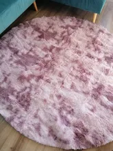Thick Carpet Rugs Velvet-Mat Plush-Rug Bed-Room Home-Decor Round Fluffy Children Anti-Slip