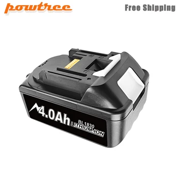 

Powtree 1 Pack BL1830 Rechargeable Tools Battery 18V 4000mAh Li-ion for Makita 18v Battery BL1840 BL1850 BL1860 BL1860B LXT 400