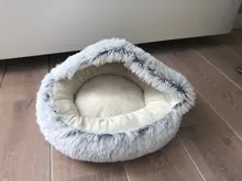 Cat-Nest Basket Kennel Semi-Enclosed Cats Bed Plush-Bed Round Comfort Soft Deep-Sleep