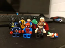 DISNEY-bloques de construcción de superhéroes, Thor, Spiderman, Hulk, figuras de acción, juguetes para niños, regalo de Navidad para niños
