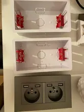 Coswall-caja de revestimiento seco tipo 146 para tablero de yeso, tablero de yeso de 47mm de profundidad, caja de interruptores de pared, Cassette de enchufe