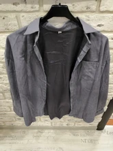 White Blouse Official-Tops Green Shirt Spring-Pocket Oversized Blusas Long-Sleeve Lizkova