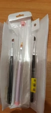 Pincel de Punta francesa para uñas, mango negro plateado, forma de media luna, pintura acrílica, pluma de dibujo, herramienta artística para uñas