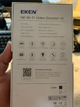 EKEN-Timbre de puerta inteligente con Wifi, cámara de seguridad modelo V5 con intercomunicador y timbre para puerta IP inteligente de visión nocturna con conexión Wifi inalámbrica, perfecta para el hogar