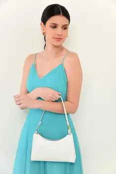 

Moon Bag Baguette Hand and Shoulder Bag White Yellow Blue Mink Red Tan Black Pink