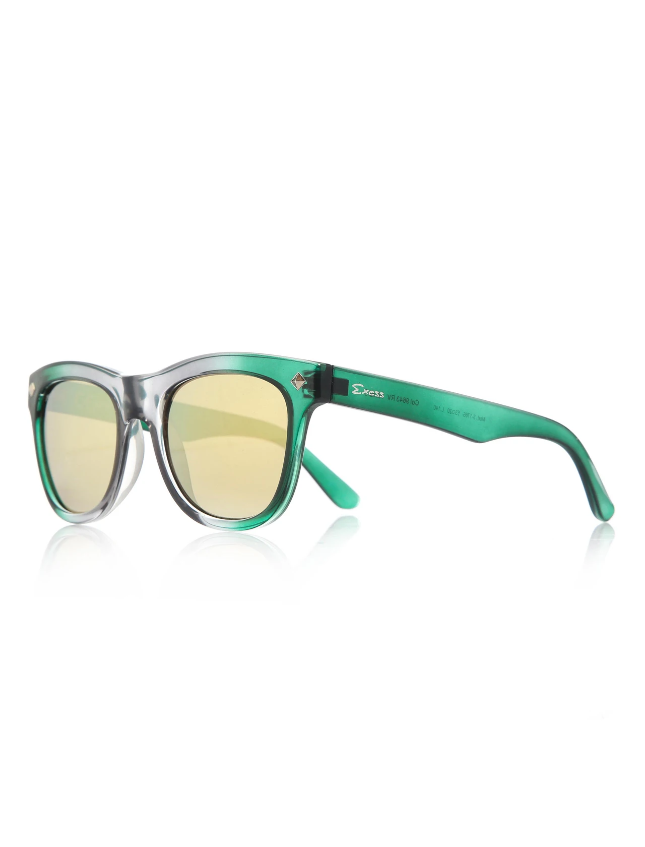 

Unisex sunglasses e 1766 9643 rv bone green organic square square 53-20-140 exess