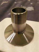 304-Stainless-Steel Adapter Pipe-Fitting Ferrule Tri Clamp Threaded Sanitary 1-1/4-DN15-50