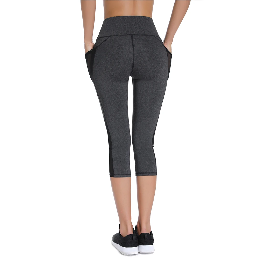 Joyshaper High Waist Leggings with Pocket Gothic Insert Mesh Design Sport Pant Big Size Black Gym Sportswear New Fitness Jegging