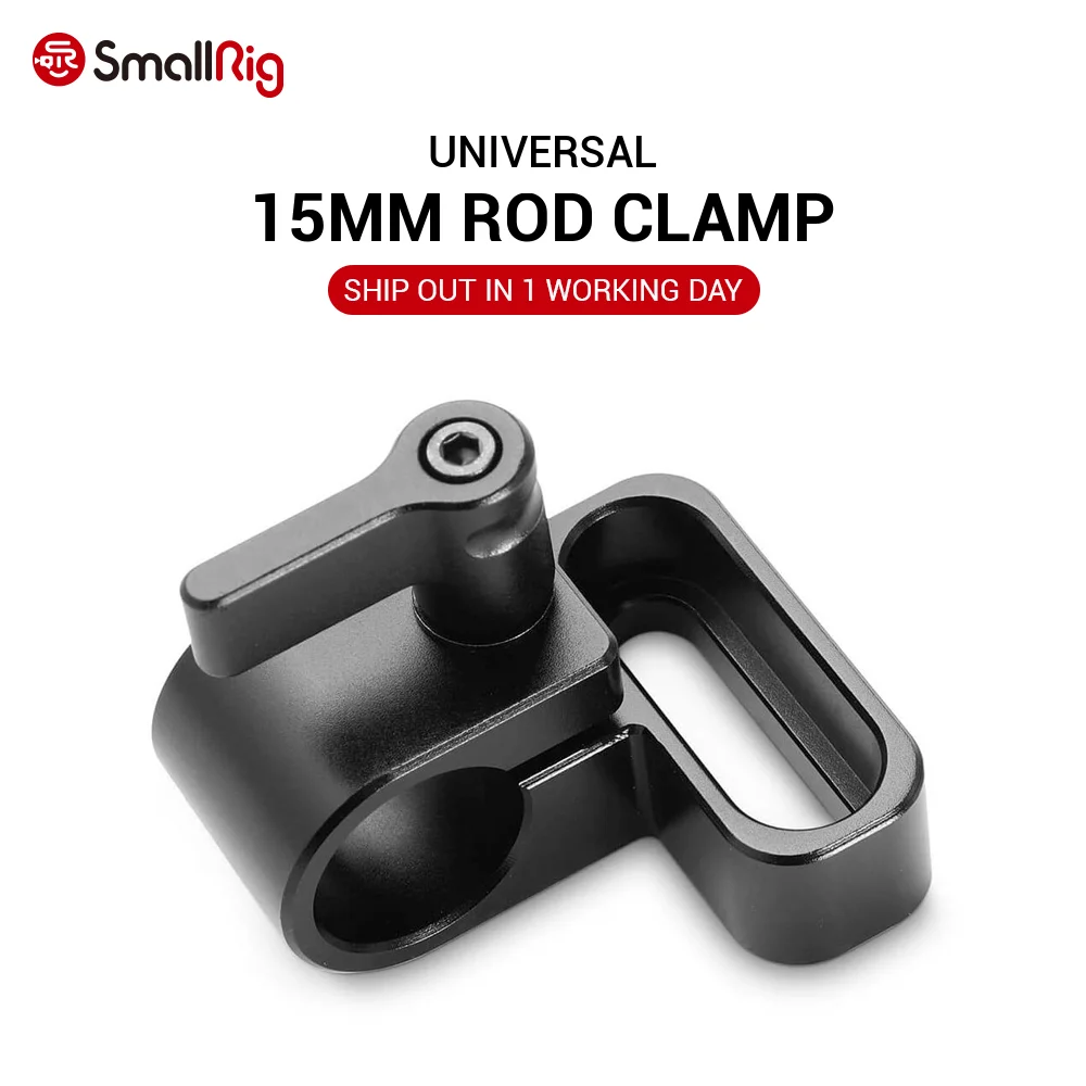 Универсальный 15 мм стержневой зажим SmallRig с отверстием 1/4 дюйма и винтовым слотом