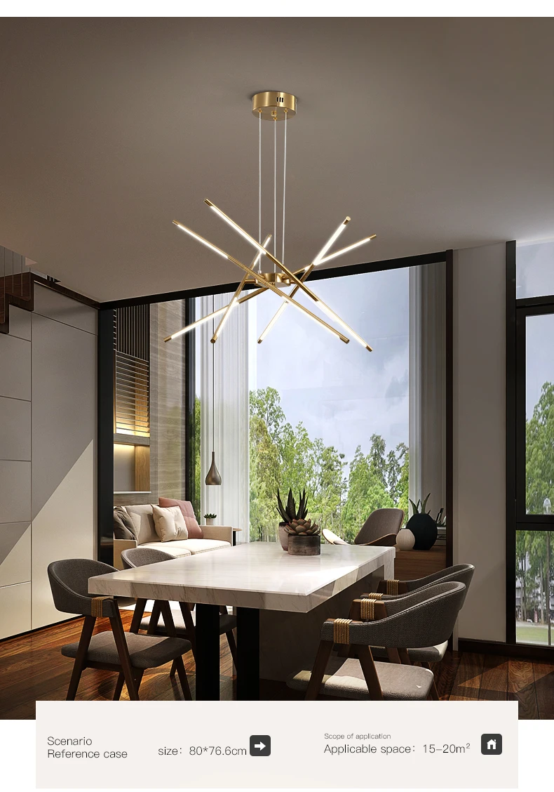 Modern Simple Design LED Chandelier For Living Room Bedroom Dining Room Kitchen Ceiling Pendant Lamp Black Remote Control Light dining room light fixtures