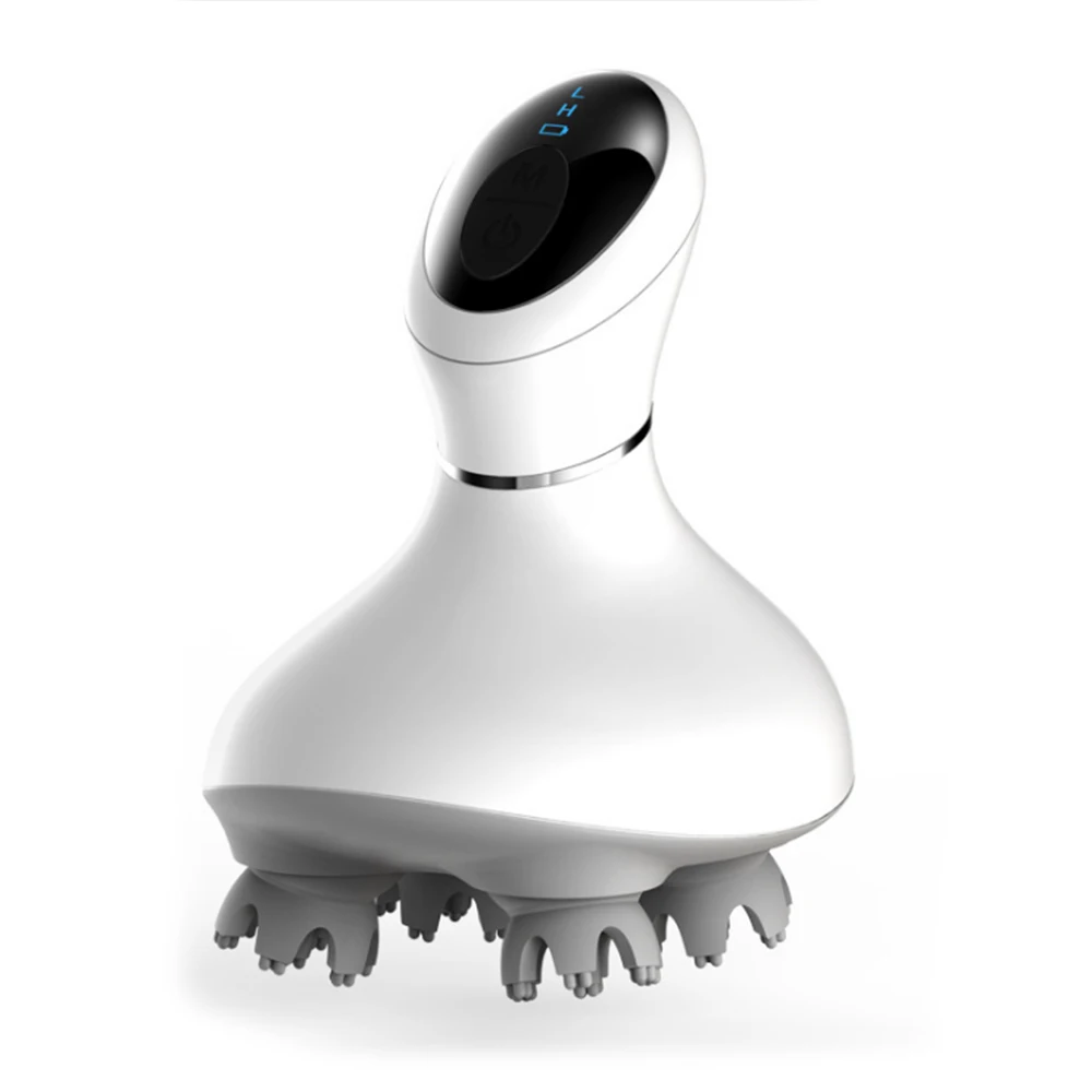 

Waterproof Electric Head Massage Wireless Scalp Massager Prevent Hair Loss Body Deep Tissue Kneading Vibrating Health Care 4Mode