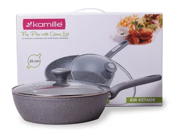 

26 cm aluminum die cast with granite coating and Kamille lid, kml-4276gr