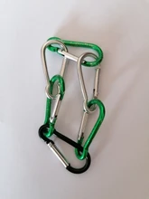 1/5/10 Uds mosquetón de escalada con botón Camping senderismo gancho al aire libre deportes de múltiples colores de aluminio hebilla de seguridad llavero