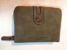 Monedero de cuero para damas, billetera con Clip para billetes, tarjetero