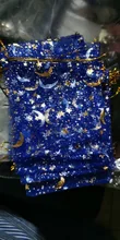 Bolsa de gasa de 50 Uds., bolsas negras de estrellas y luna de 9*12cm, paquete de organza de diseño especial, regalo de boda bronceado, paquete de joyería de dulces