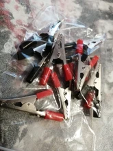 Alligator Clips-Clamps Crocodile-Clips Insulated Cable Lead-Testing Metal 10pcs/Lot Plastic-Handle