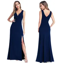 Элегантное платье для выпускного вечера с двойным v-образным вырезом, ТРАПЕЦИЕВИДНОЕ плиссированное платье без рукавов, Простые Вечерние платья