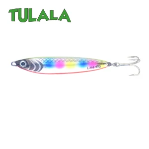 Tulala литой металл 40 г джиговая блесна, шкура, литье свинца, рыбы, SeaBass, рыбалка на щуку Приманка снасти, вобберы, жесткие приманки - Цвет: Rainbow Chartback A