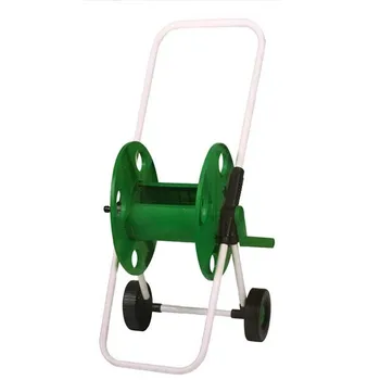 

Carro porta mangueras profesional. Para 60m de manguera 13mm o 45mm de manguera 16mm. Chasis de acero zincado. Con ruedas.
