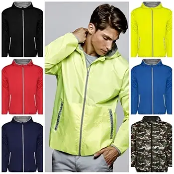 

Jacket men Windbreakers Oilskin HOODED. Angelo