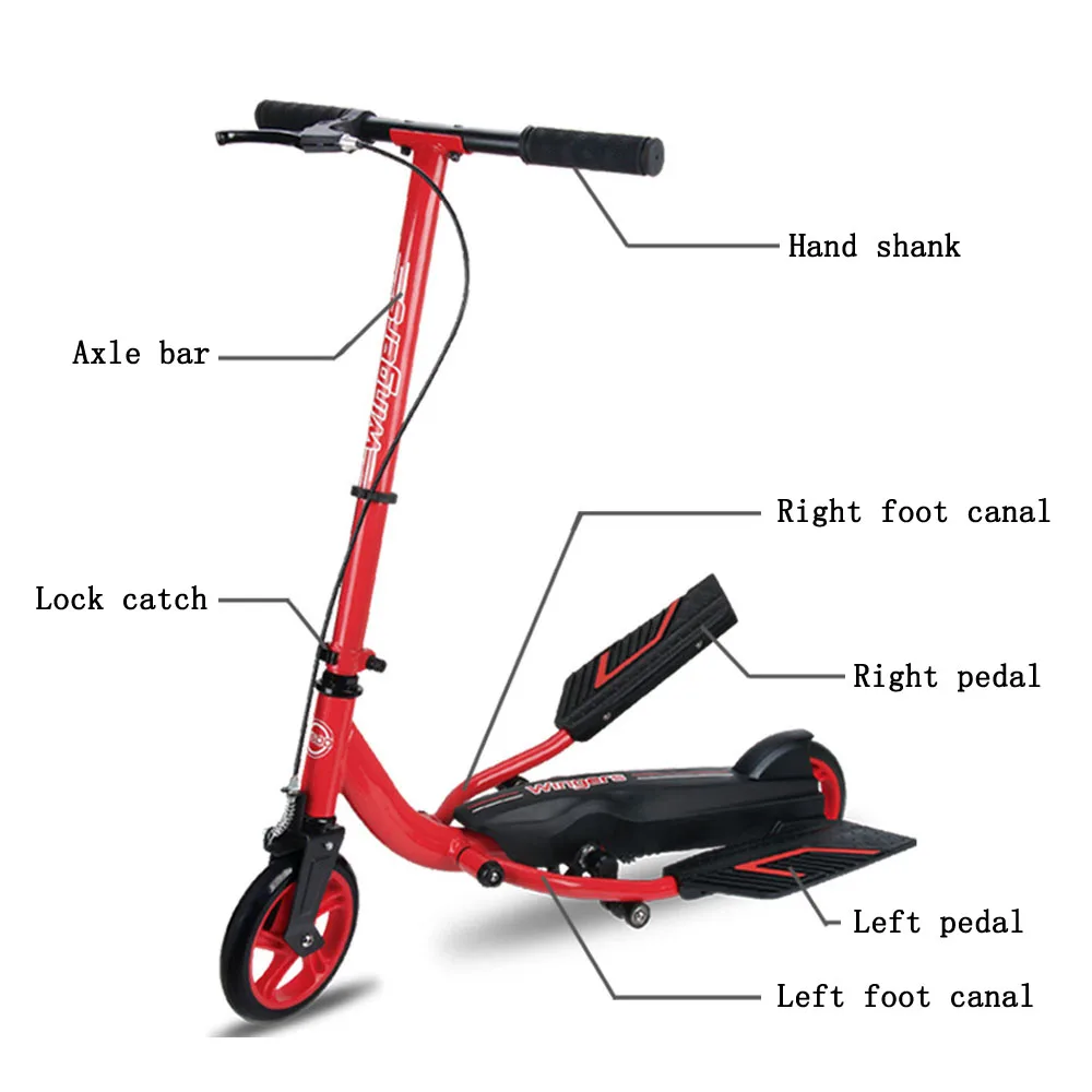 Надувное резиновое колесо Kick Scooter Подростковый Педальный скутер тренировочный