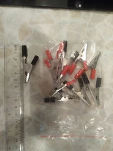 Alligator Clips-Clamps Crocodile-Clips Insulated Cable Lead-Testing Metal 10pcs/Lot Plastic-Handle