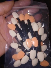 Esponja para uñas en polvo, 20 piezas de pinceles de doble cara, para sombras de ojos y maquillaje, 50 unidades