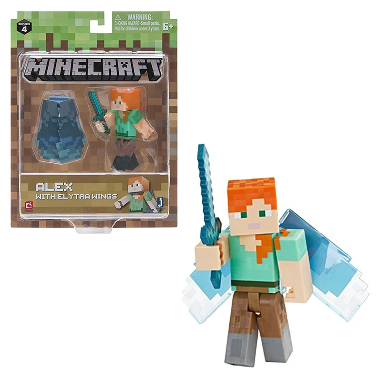 Фигурка Minecraft Alex with Elytra Wings 8см| |