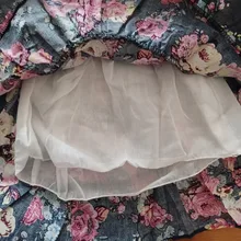 Vestido vaquero Floral para niñas, ropa informal de manga corta con cinturón para fiesta de verano