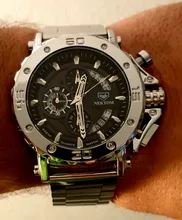 NEKTOM-reloj de cuarzo para hombre, cronógrafo de pulsera, resistente al agua, con correa de acero, militar, deportivo