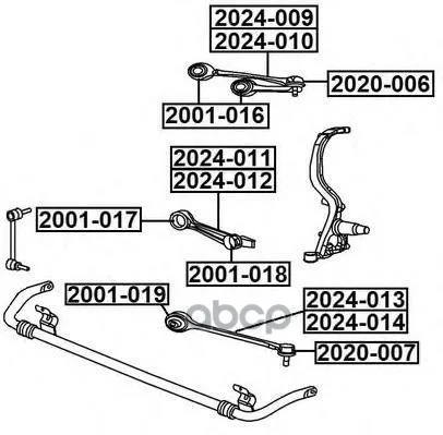 Рычаг Подвески | Лев | Chrysler 300 C `05-`10dodge Magnum '05-`08dodge Challenger '08-`12 ASVA арт. 2024012