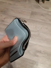 PURDORED-tarjetero delgado de cuero PU Unisex, funda con cremallera para tarjetas de negocios, Mini billetera para tarjetas de crédito, 1 ud.