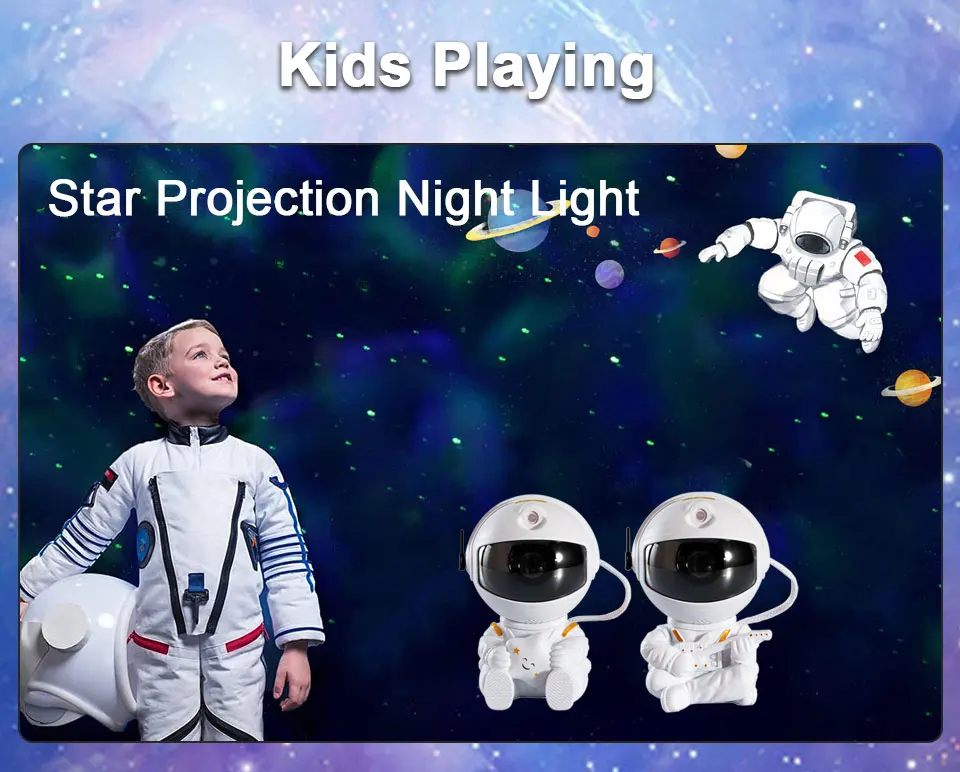 Astronaut Galaxy Projector Night Light Gift Starry Sky Star USB Led Bedroom Night Lamp Child Birthday Decoration Remote Control dinosaur light