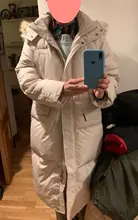 Down-Jacket SEMIR Winter Women Outwear Hooded Long New Waist for Fur-Collar Loose Young-Girl