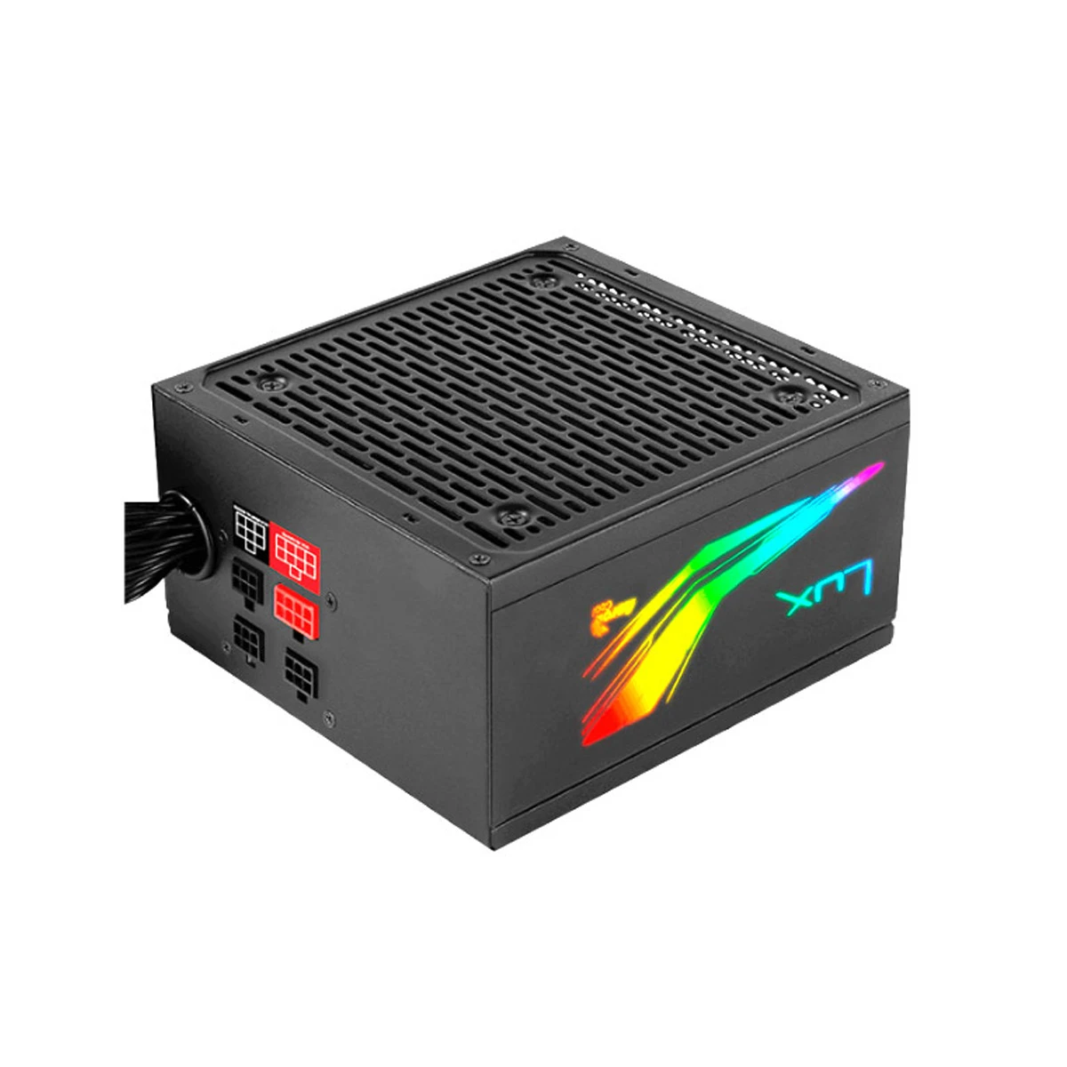 Источник Eco-friently Aerocool Lux RGB 650 Вт сертификат 80 плюс бронза модульная активная PFC