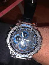 SMAEL-reloj deportivo para hombre, cronógrafo militar, resistente al agua, 5Bar, doble horario, despertador, 1803