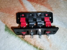 2 uds. De plástico 4 conector de posiciones Terminal Push In Jack carga de resorte Audio altavoz terminales protoboard Clip