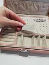 Joyero de terciopelo de doble capa, caja de almacenamiento de joyería europea de cuero de alta capacidad, soporte de joyería de gran espacio, caja de regalo