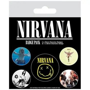 

Nirvana (iconic) Badge Pack (pin badges Pack)
