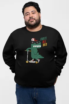

Angemiel Wear Every day Skateboard Dinosaur Black Men 'S Sweatshirt