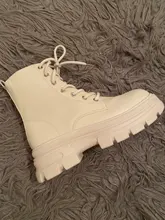 COOTELILI-Botines de punta redonda con cremallera y cordones para mujer, zapatos de moda, antideslizantes, con tacón de 5,5 cm, 2020