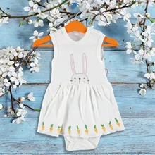 Ebebek Bebecix/платье с кроликом для маленьких девочек; боди