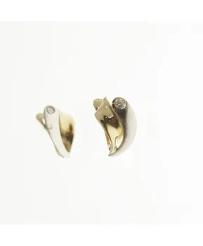 

Two-tone gold earrings