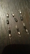 Lote de 30 unids/lote de anillos giratorios sólidos, Conector de pesca, ganchos de pesca para barco oceánico, Conector de enlace rápido